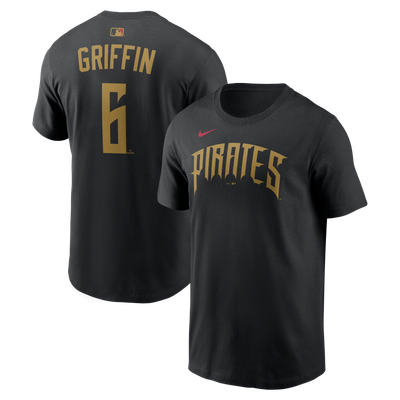 Konnor Griffin Pittsburgh Pirates Nike Men's 2026 City Connect Name & Number T-Shirt - Black
